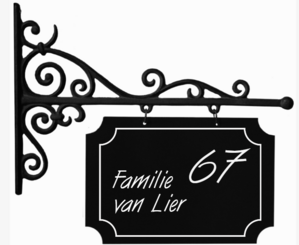 Zwart uithangbord voordeur goedkoop