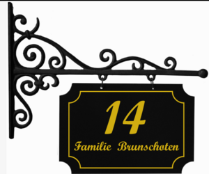 Uithangbord zwart voordeur goedkoop