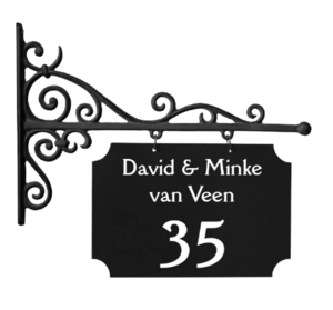 Zwart uithangbordje voordeur goedkoop