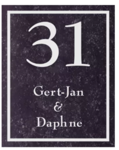 Naamplaten van natuursteen