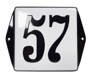 Huisnummerbord emaille