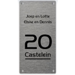 Rvs naambord diep gegraveerd