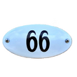 Emaille huisnummer ovaal